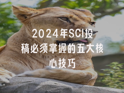 2024年SCI投稿必须掌握的五大核心技巧