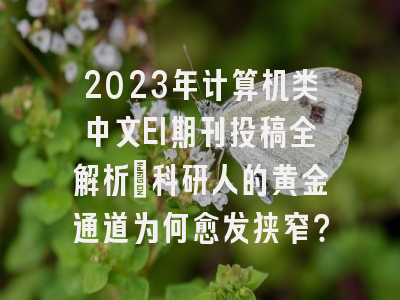 2023年计算机类中文EI期刊投稿全解析：科研人的黄金通道为何愈发狭窄？