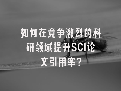如何在竞争激烈的科研领域提升SCI论文引用率？