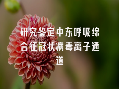 研究鉴定中东呼吸综合征冠状病毒离子通道