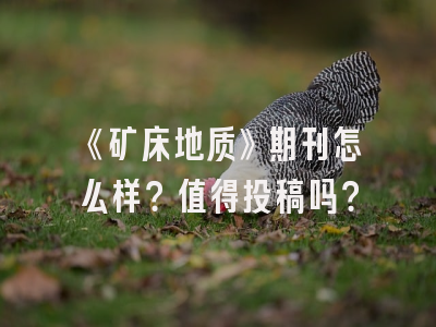 《矿床地质》期刊怎么样？值得投稿吗？