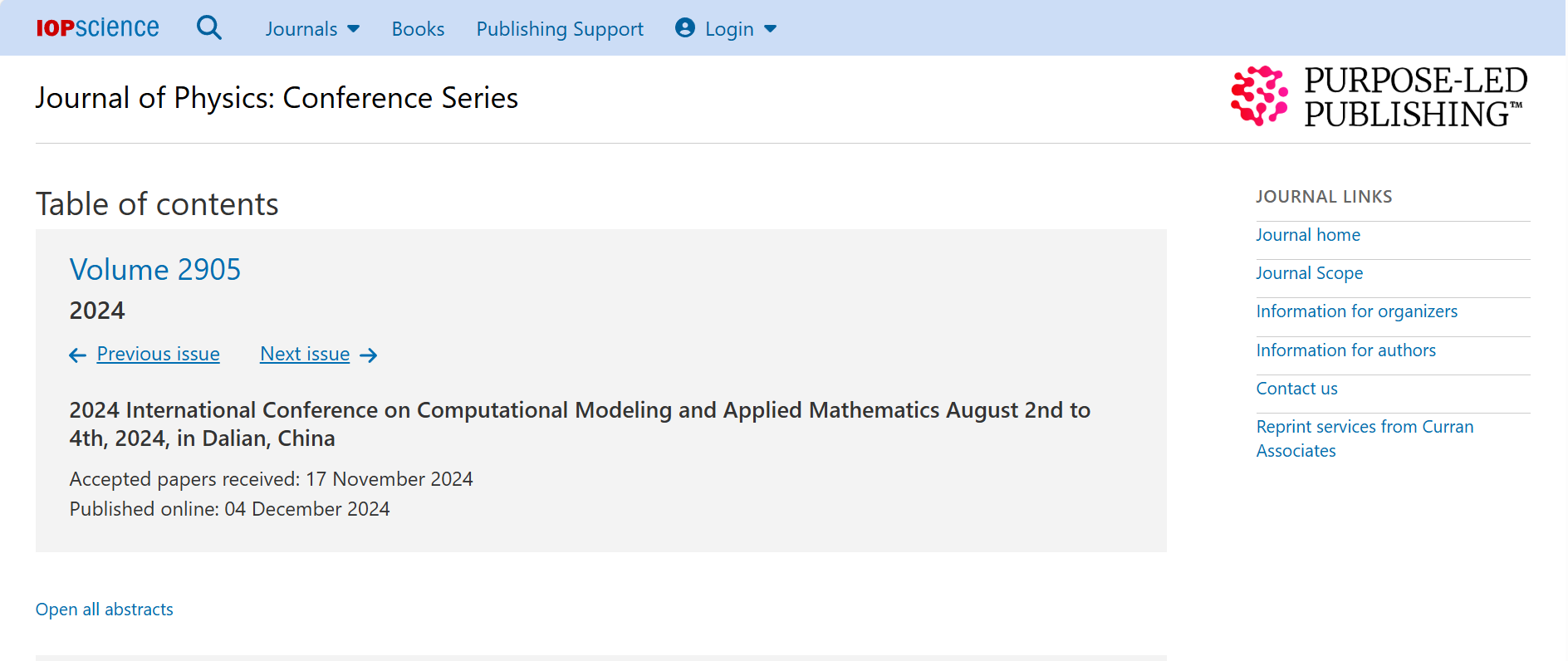 第二届计算建模与应用数学国际学术会议（CMAM 2025）