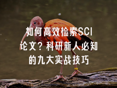 如何高效检索SCI论文？科研新人必知的九大实战技巧