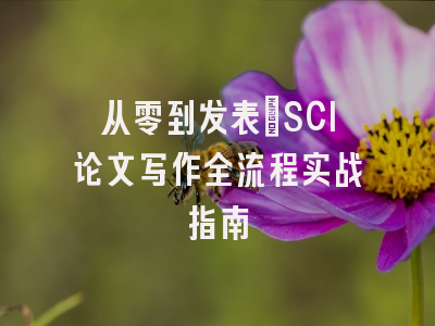 从零到发表：SCI论文写作全流程实战指南