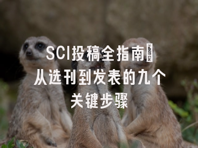 SCI投稿全指南：从选刊到发表的九个关键步骤