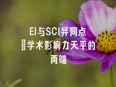 EI与SCI异同点：学术影响力天平的两端