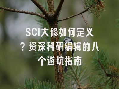 SCI大修如何定义？资深科研编辑的八个避坑指南