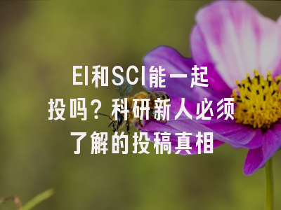 EI和SCI能一起投吗？科研新人必须了解的投稿真相