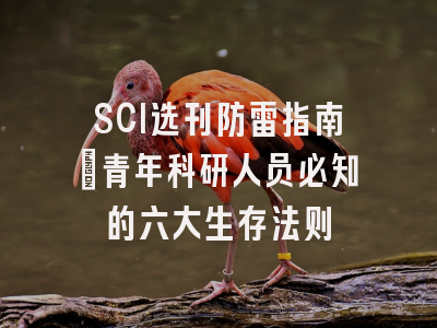 SCI选刊防雷指南：青年科研人员必知的六大生存法则