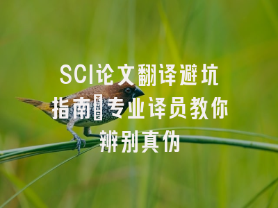 SCI论文翻译避坑指南：专业译员教你辨别真伪