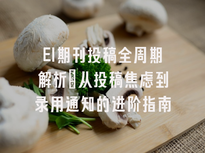 EI期刊投稿全周期解析：从投稿焦虑到录用通知的进阶指南