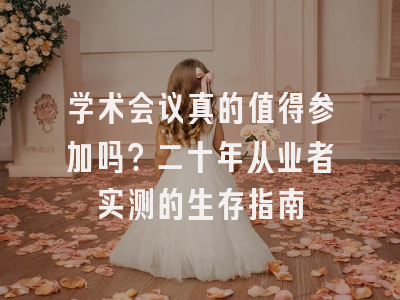学术会议真的值得参加吗？二十年从业者实测的生存指南