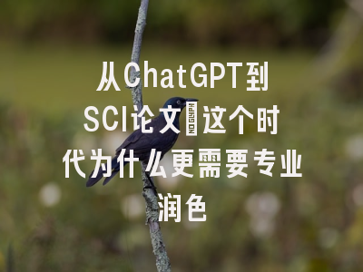 从ChatGPT到SCI论文：这个时代为什么更需要专业润色