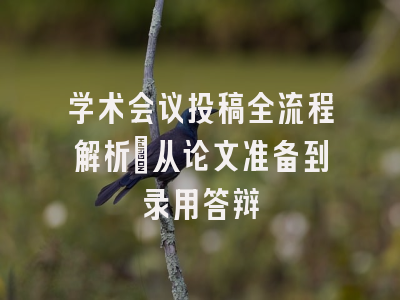 学术会议投稿全流程解析：从论文准备到录用答辩