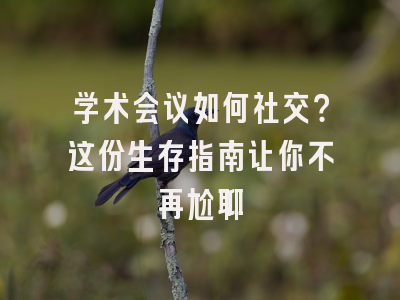 学术会议如何社交？这份生存指南让你不再尬聊
