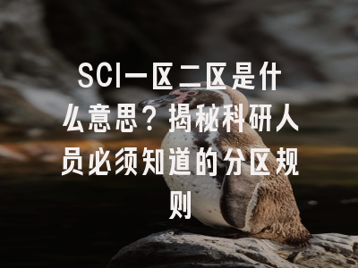 SCI一区二区是什么意思？揭秘科研人员必须知道的分区规则