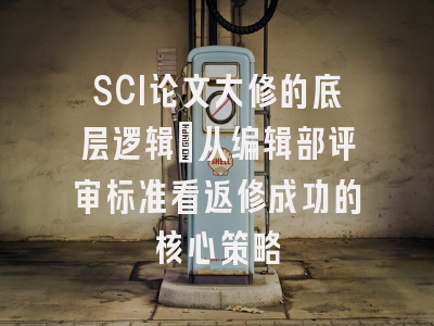 SCI论文大修的底层逻辑：从编辑部评审标准看返修成功的核心策略