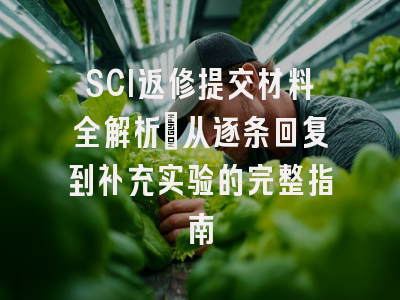 SCI返修提交材料全解析：从逐条回复到补充实验的完整指南
