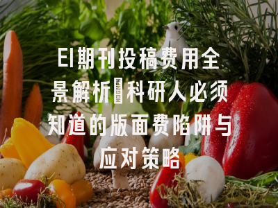 EI期刊投稿费用全景解析：科研人必须知道的版面费陷阱与应对策略