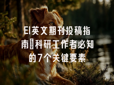 EI英文期刊投稿指南：科研工作者必知的7个关键要素