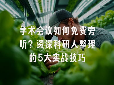 学术会议如何免费旁听？资深科研人整理的5大实战技巧