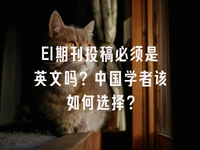 EI期刊投稿必须是英文吗？中国学者该如何选择？