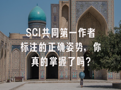 SCI共同第一作者标注的正确姿势，你真的掌握了吗？