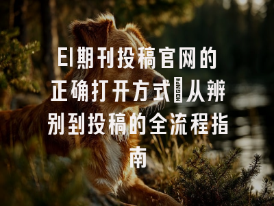 EI期刊投稿官网的正确打开方式：从辨别到投稿的全流程指南