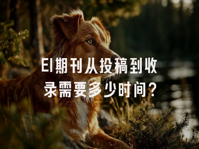 EI期刊从投稿到收录需要多少时间？