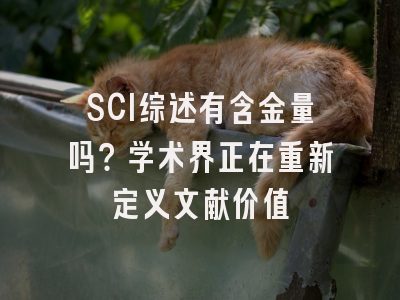 SCI综述有含金量吗？学术界正在重新定义文献价值