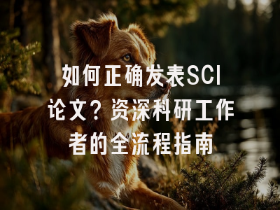 如何正确发表SCI论文？资深科研工作者的全流程指南