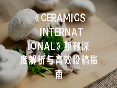 《CERAMICS INTERNATIONAL》期刊深度解析与高效投稿指南