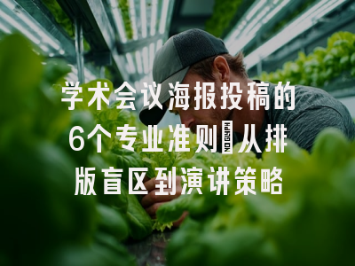 学术会议海报投稿的6个专业准则：从排版盲区到演讲策略