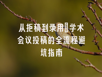 从拒稿到录用：学术会议投稿的全流程避坑指南