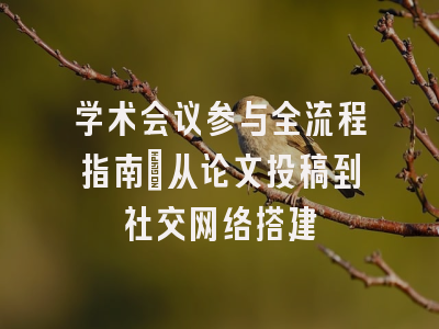 学术会议参与全流程指南：从论文投稿到社交网络搭建