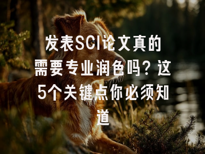 发表SCI论文真的需要专业润色吗？这5个关键点你必须知道