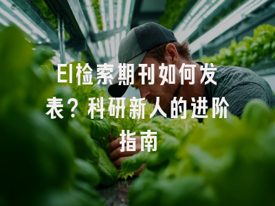 EI检索期刊如何发表？科研新人的进阶指南