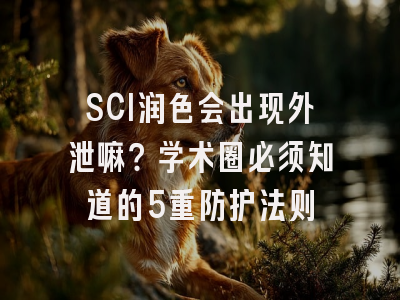 SCI润色会出现外泄嘛？学术圈必须知道的5重防护法则
