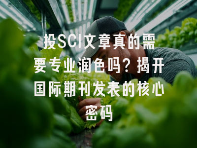 投SCI文章真的需要专业润色吗？揭开国际期刊发表的核心密码