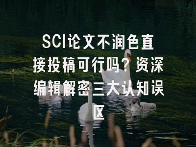 SCI论文不润色直接投稿可行吗？资深编辑解密三大认知误区