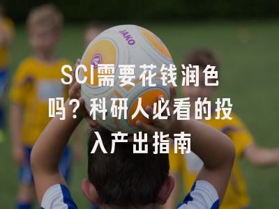 SCI需要花钱润色吗？科研人必看的投入产出指南