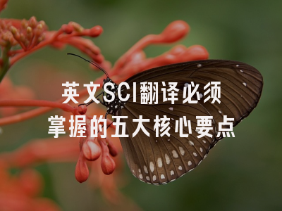 英文SCI翻译必须掌握的五大核心要点
