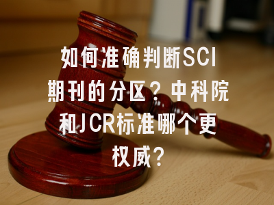 如何准确判断SCI期刊的分区？中科院和JCR标准哪个更权威？