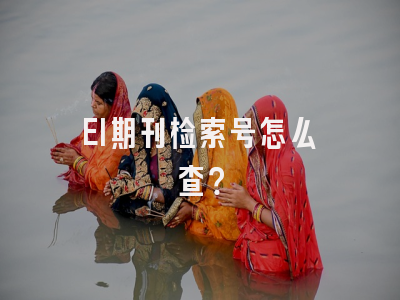 EI期刊检索号怎么查？