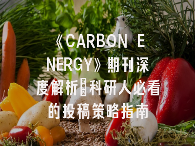 《CARBON ENERGY》期刊深度解析：科研人必看的投稿策略指南