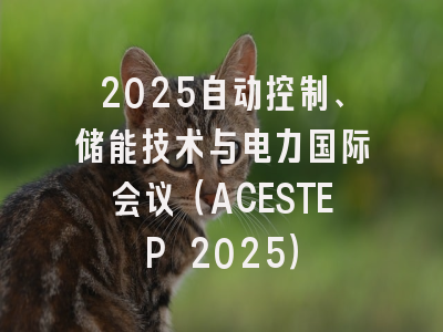 2025自动控制、储能技术与电力国际会议（ACESTEP 2025）