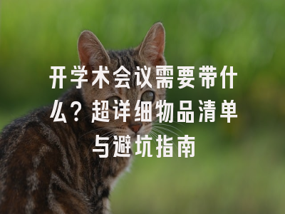 开学术会议需要带什么？超详细物品清单与避坑指南