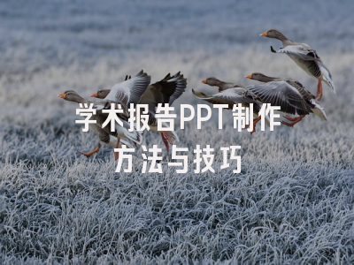学术报告PPT制作方法与技巧