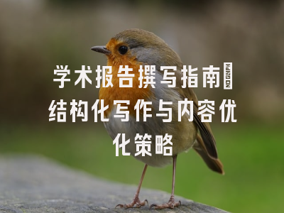 学术报告撰写指南：结构化写作与内容优化策略