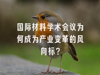 国际材料学术会议为何成为产业变革的风向标？
